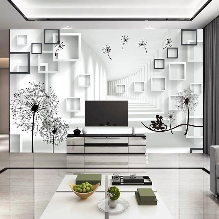 16d电视背景墙壁纸装饰客厅5d现代简约3d影视墙纸8d墙布壁画大气
