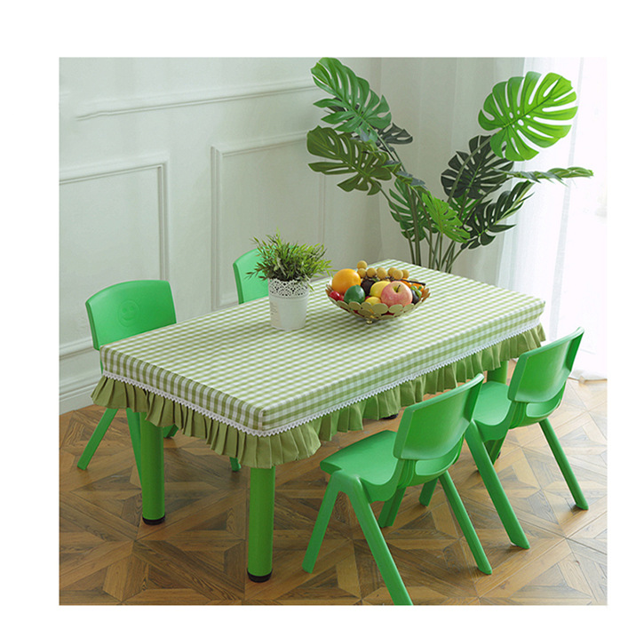 幼儿园桌布小学生课桌套画画桌布艺棉麻餐桌田园长方形桌套桌罩布