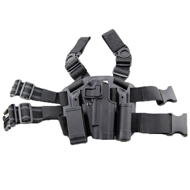 cs穿越火线 1911快拔腿部组合枪套 cqc户外战术绑腿枪套 电影道具