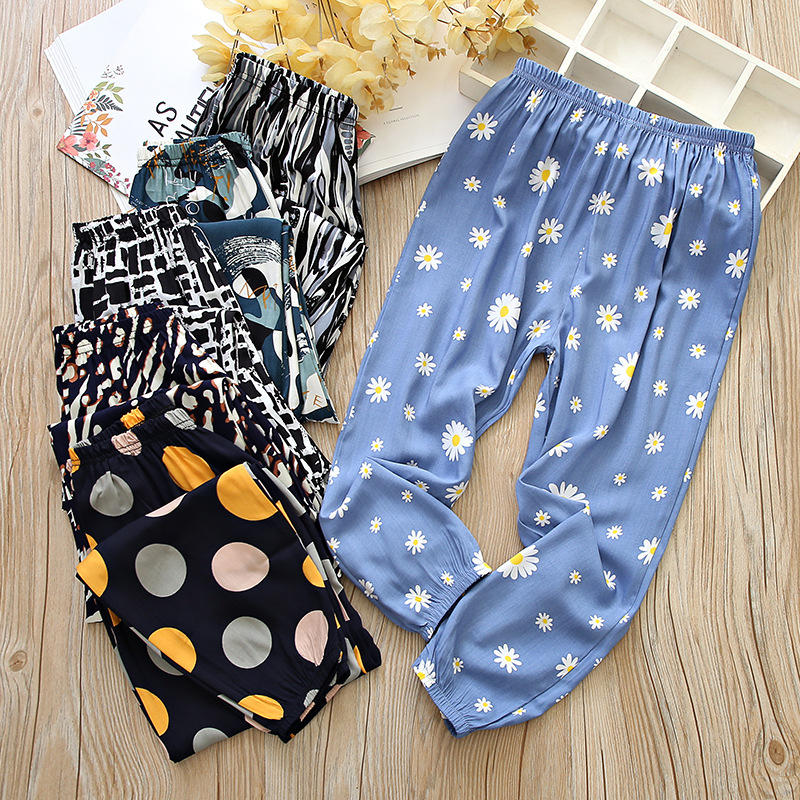 人造棉裤子儿童绵绸裤子中大童童装大码休闲裤 现货儿童长裤子