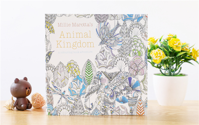 秘密花园涂色书魔法森林成人减压手绘填色本学生涂色绘画本英文版