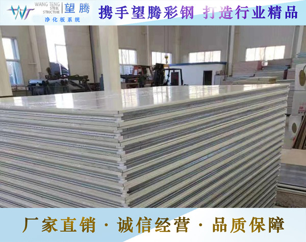 厂家直销净化彩钢板,岩棉玻镁净化板,无尘车间吊顶隔断