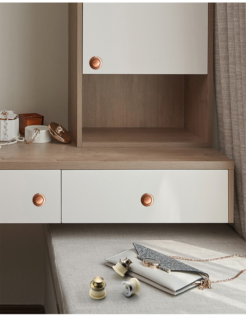 日式榻榻米暗装抽屉柜门弹跳拉手抽屉现代简约隐形嵌入式旋转拉手