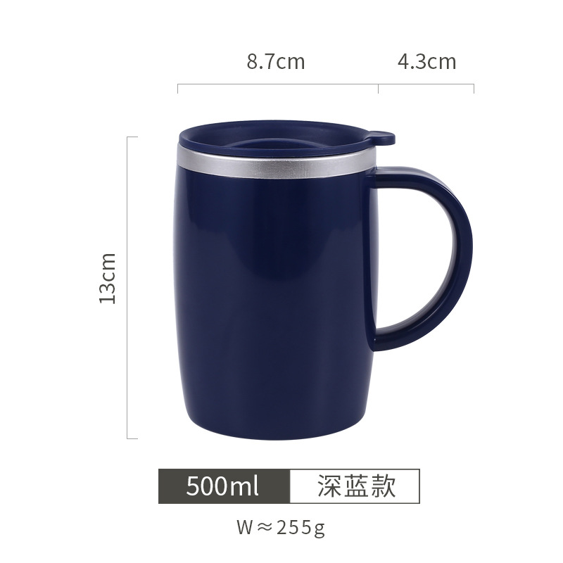 Stainless Steel Double Wall Insulation Anti-Scalding Water Cup Rotating Cover Controllable Heat Dissipation Multifunctional Coffee Milk Tea Daily Tea Cup