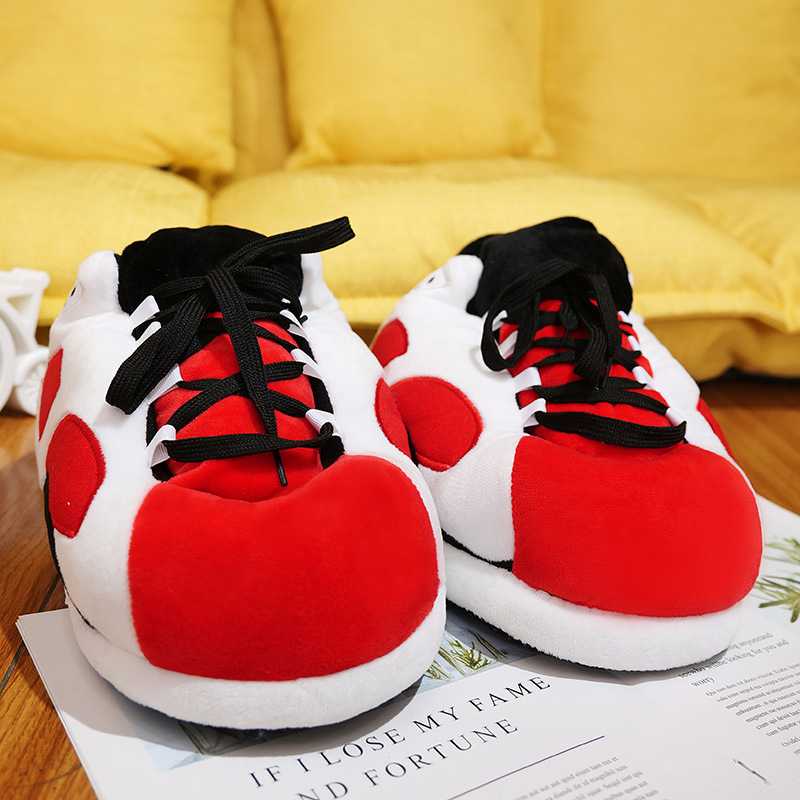 抖音爆款网红胖胖鞋椰子回到未来满天星棉鞋恶搞情侣保暖家居拖鞋