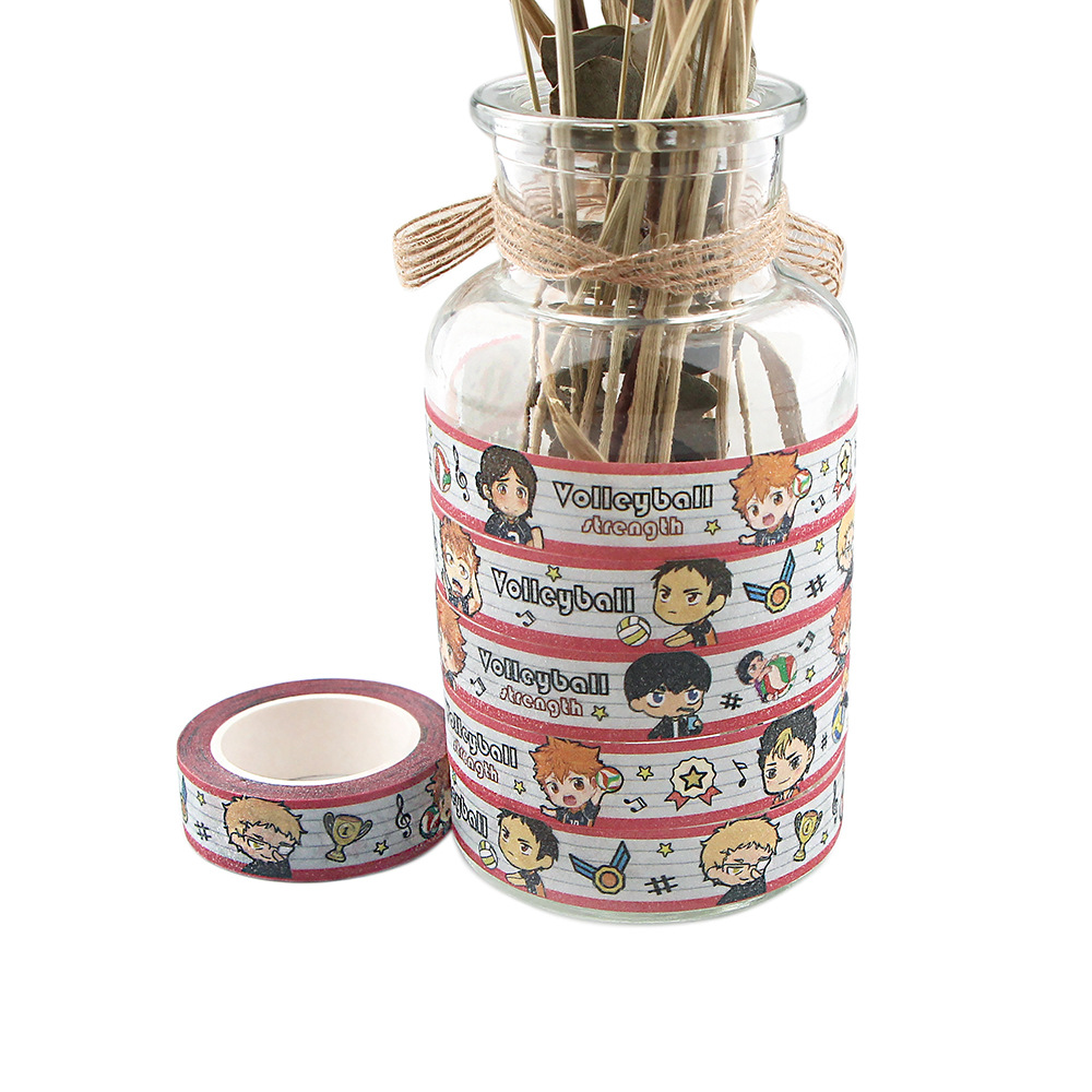 排球少年和纸胶带磨砂 卡通创意手帐贴纸文具贴纸可手撕单面胶