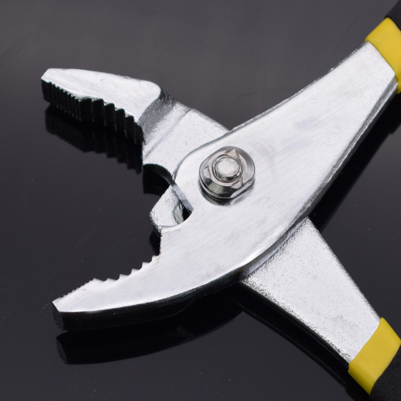 跨境45#钢8寸双色沾塑柄鲤鱼钳水管钳维修工具鱼嘴钳子