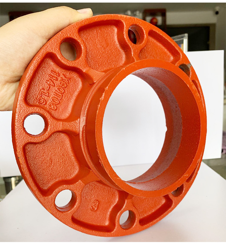 批发沟槽转换法兰 消防沟槽管件法兰盘高颈法兰沟槽法兰转换接头