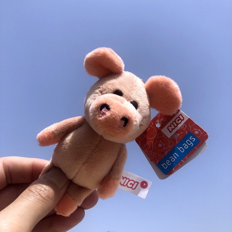 可爱小猪威比钥匙扣wibbly猪玩偶毛绒玩具书包包挂件礼品批发