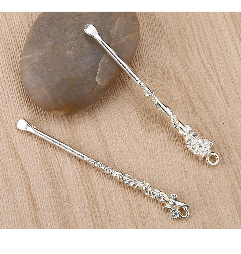 龙凤银耳勺手工制作采耳洁耳工具成人掏耳朵挖耳勺现货批发