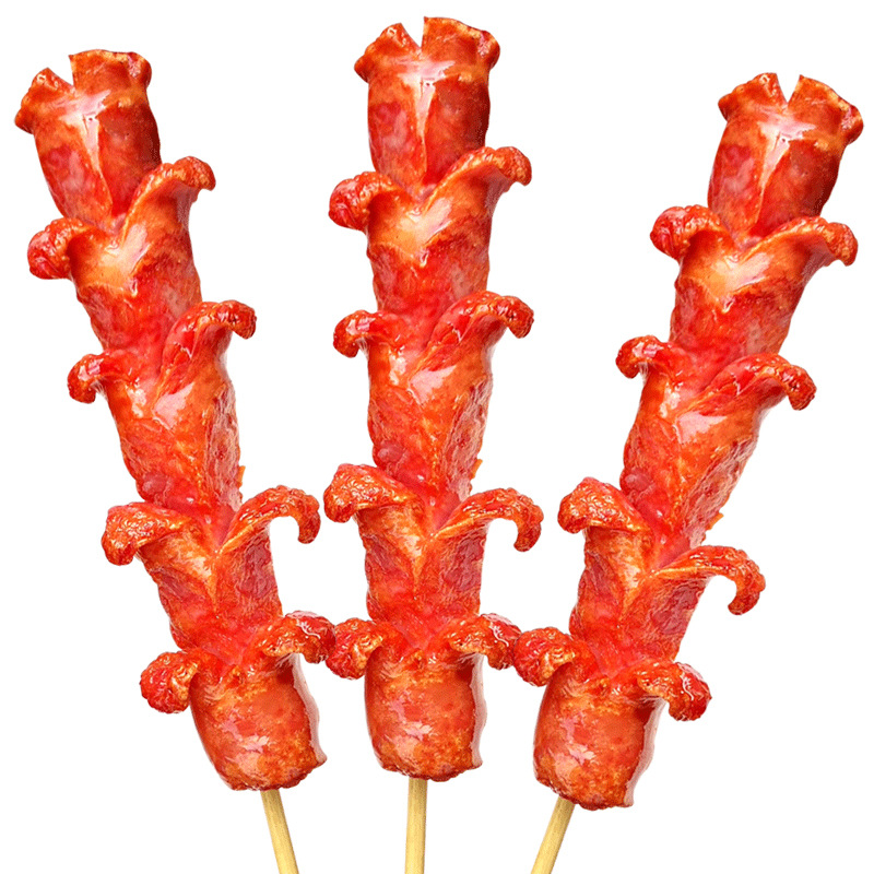 老长沙大香肠开花霸王肠油炸批纯肉烤肠整箱腊肠地摊货源夜市小吃