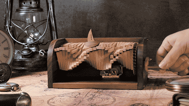 逐浪之歌木质手工手摇造浪机八音盒diy情人朋友礼物送男女音乐盒