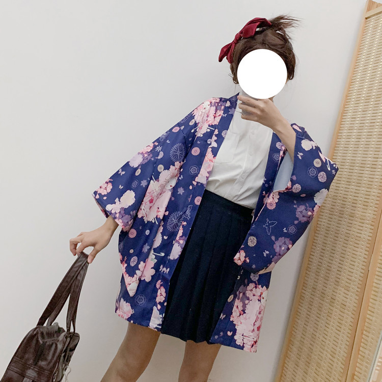 厂原设计樱花猫猫 和风日系羽织外套日系软妹数码印花和服多色