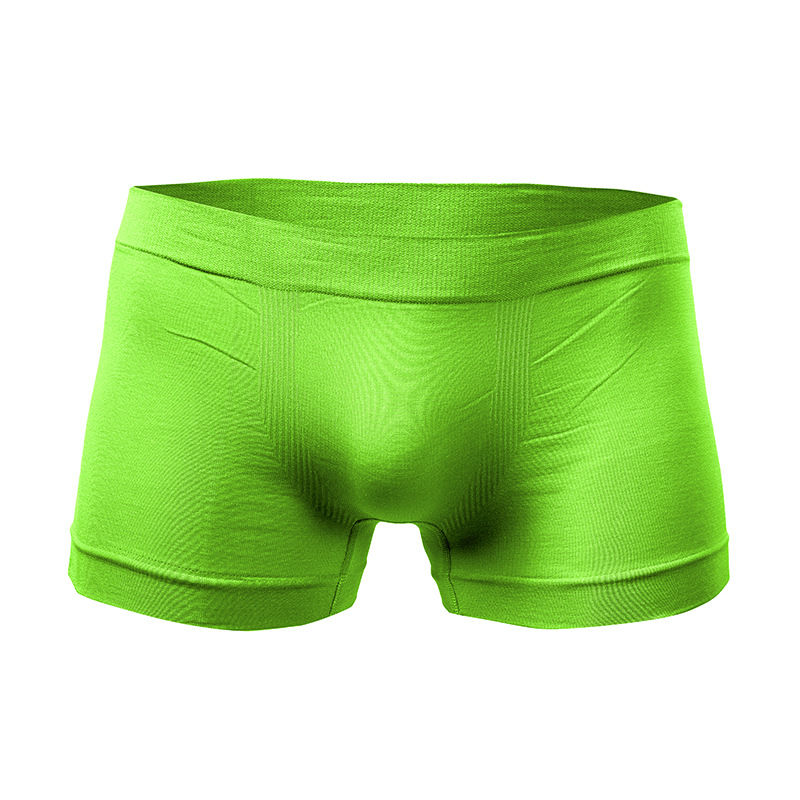 新款低腰纯色男士平角内裤透气舒适针织速干四角裤男厂家直销