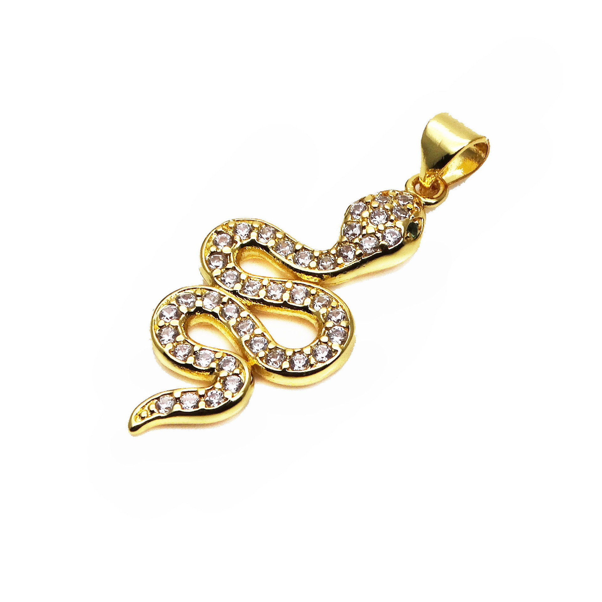 跨境热卖微镶锆蛇吊坠蛇动物挂坠diy项链首饰吊饰配件款式6