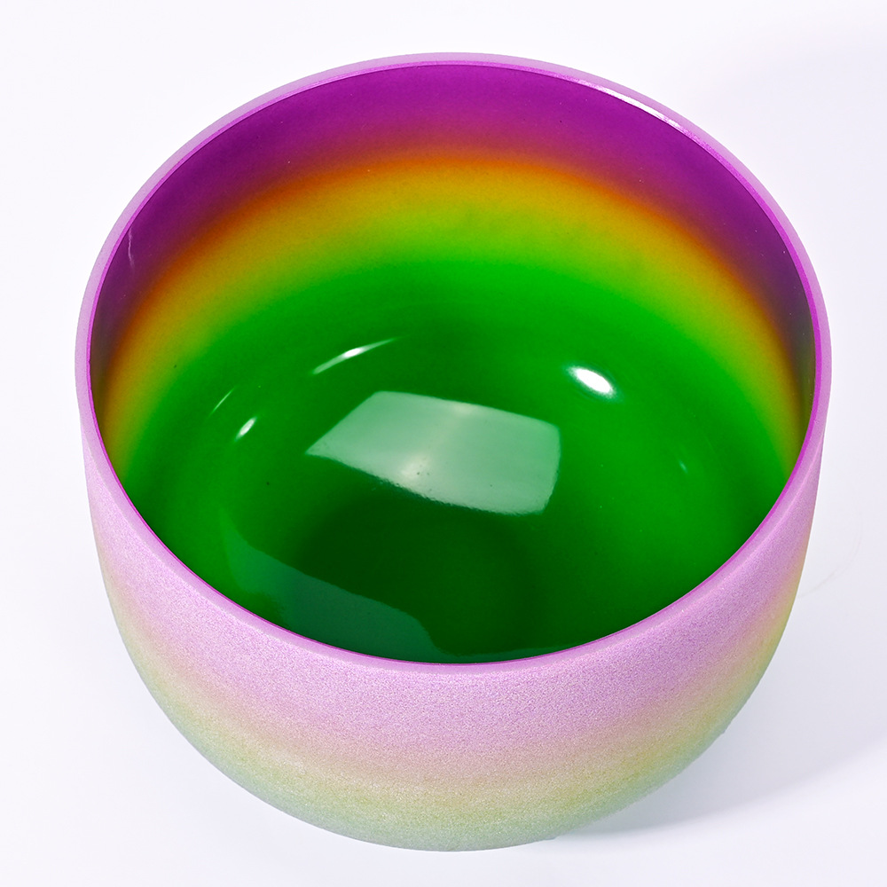 彩虹水晶钵6-14寸/彩虹音乐碗/冥想声疗/石英坩埚 瑜伽