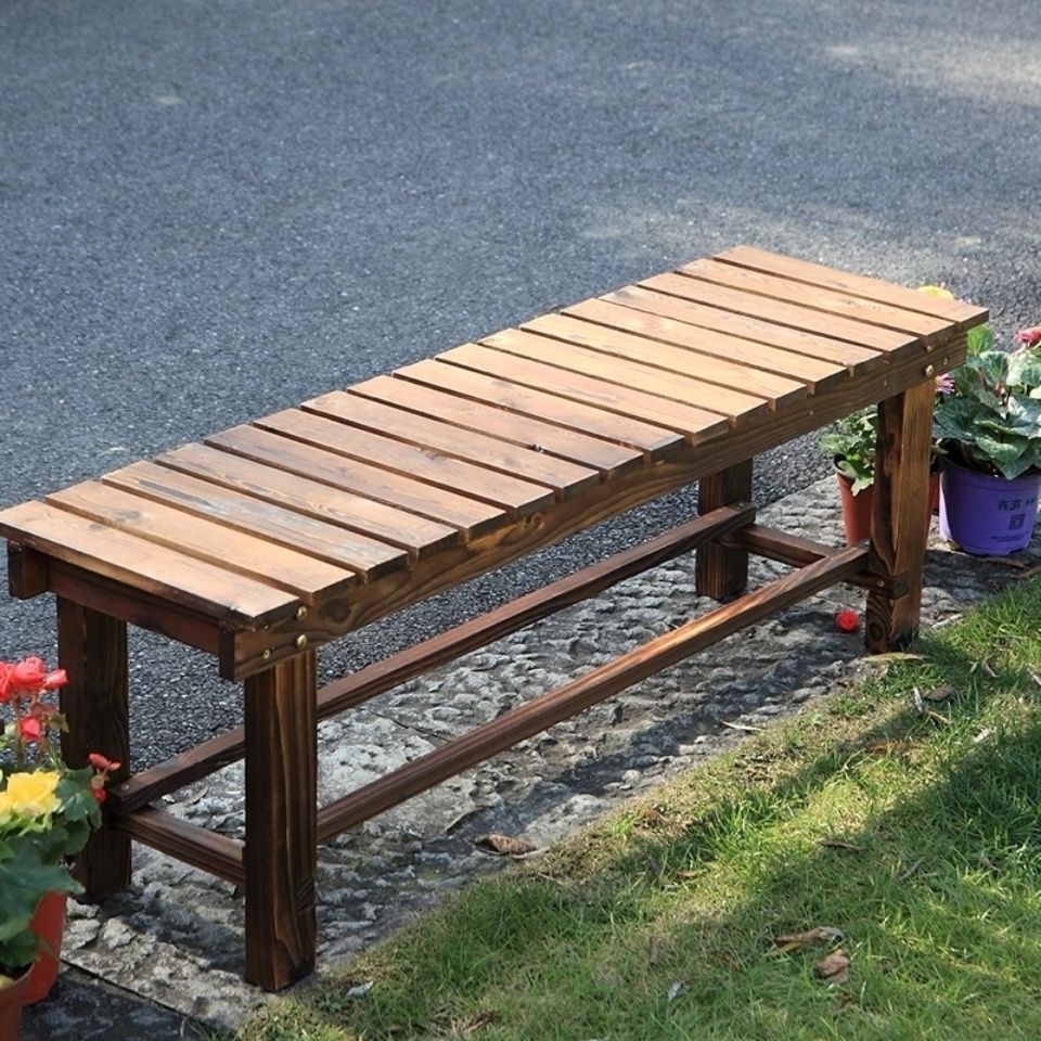 公园椅防腐木长椅花园户外椅子阳台椅花园长凳实木木质长条凳子