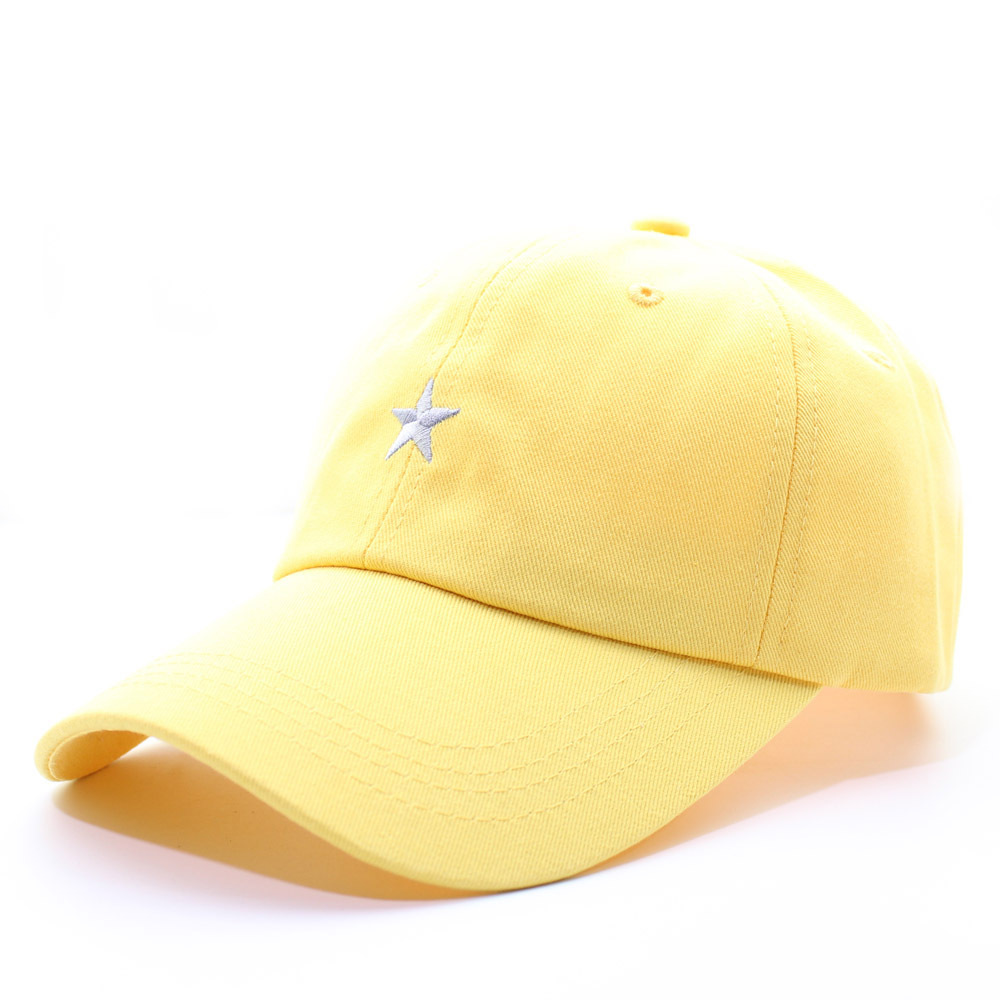 外贸款ins风韩版刺绣五角星星卡通棒球帽男女运动情侣鸭舌帽子潮
