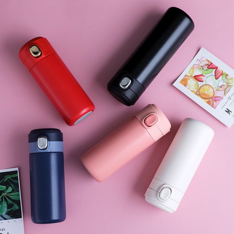 304不锈钢豌豆杯时尚可爱弹跳保温杯 小巧便携学生杯广告礼品