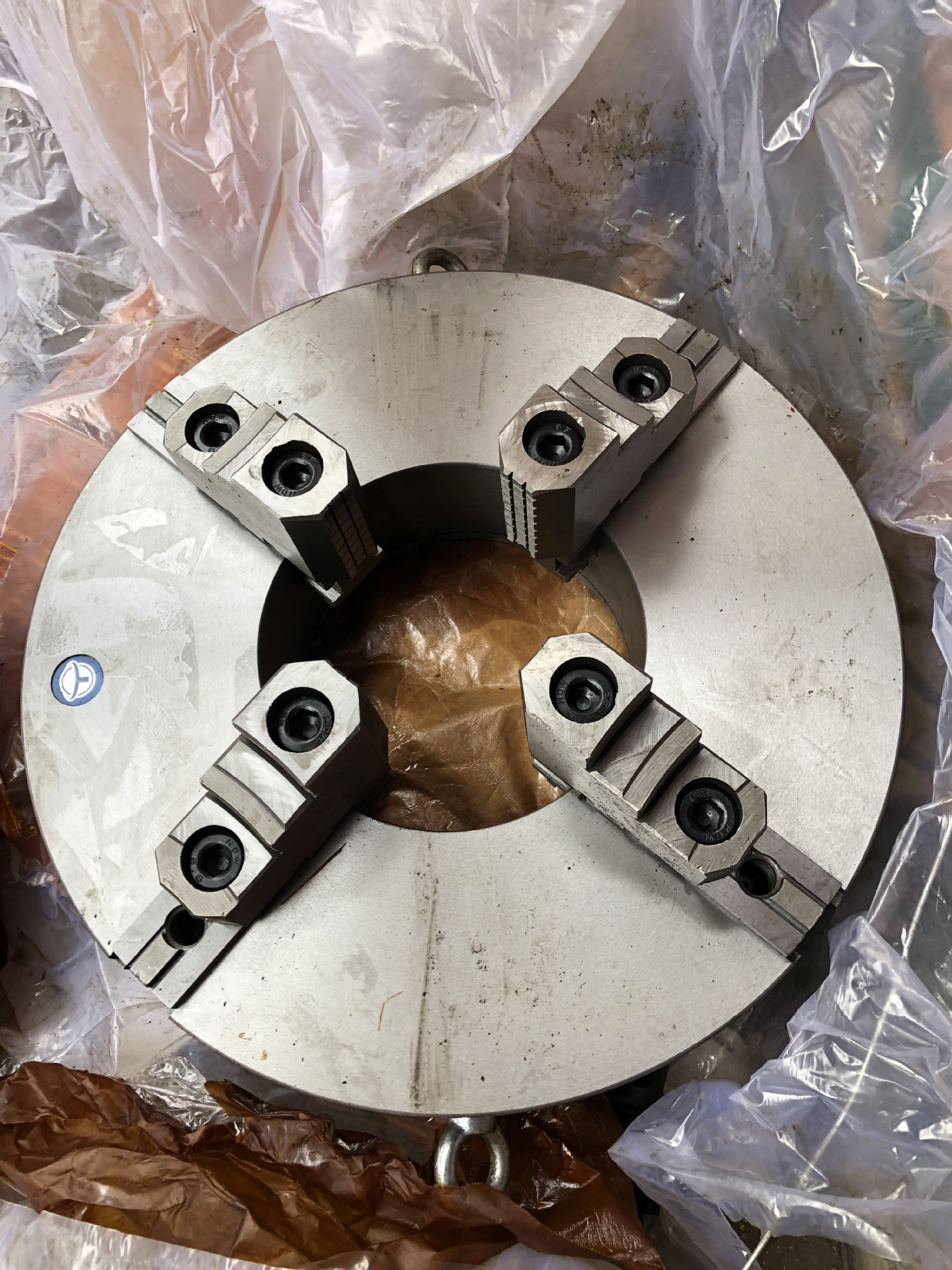 k12 400a四爪自定心卡盘四爪卡盘400mm分离爪正反双用 配环球卡盘