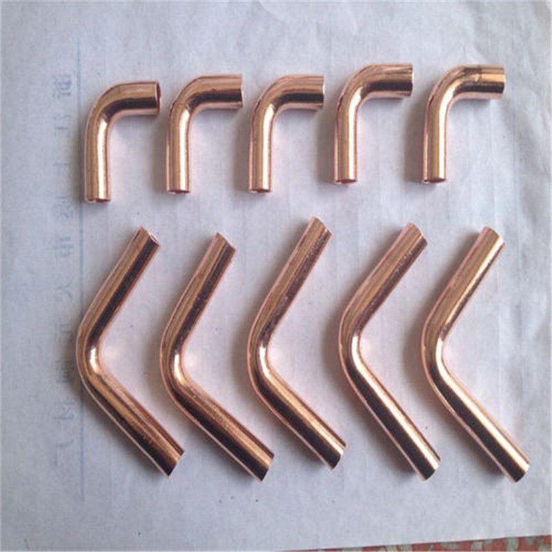 紫铜管微折弯r角盘旋加工扩口加黄铜螺丝硬态铜管银焊条焊接