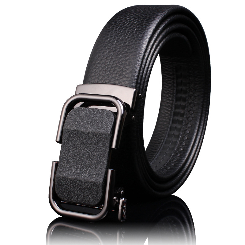 Factory Men's Leather Belt Wholesale Automatic Buckle Belt Men's High-End Men's Fashion Casual Belt Belt Men