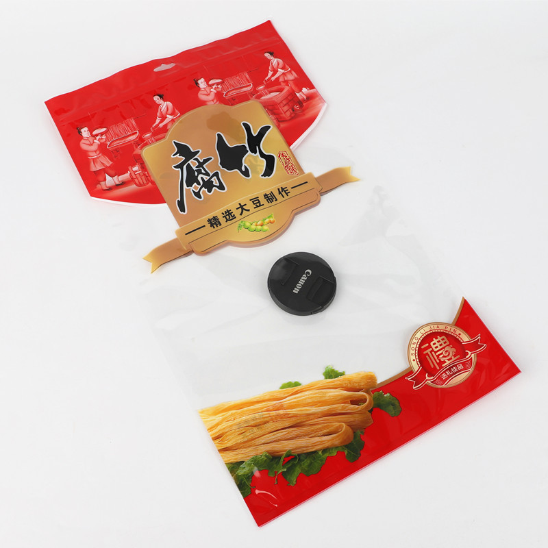 500克腐竹拉链自封袋1斤装豆腐皮干货豆皮包装袋子干货散装塑料袋