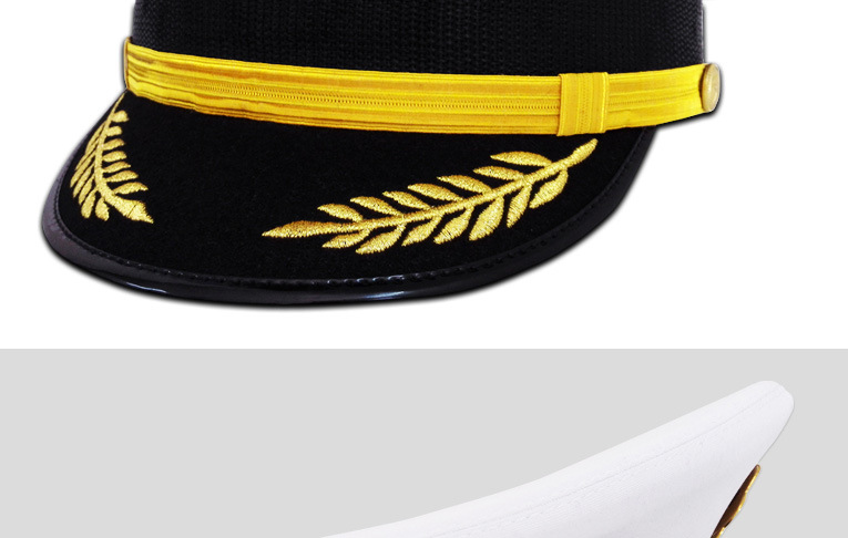 海军大盖帽海员水手大檐帽船长白色大盖帽子演出礼仪物业大盖帽男