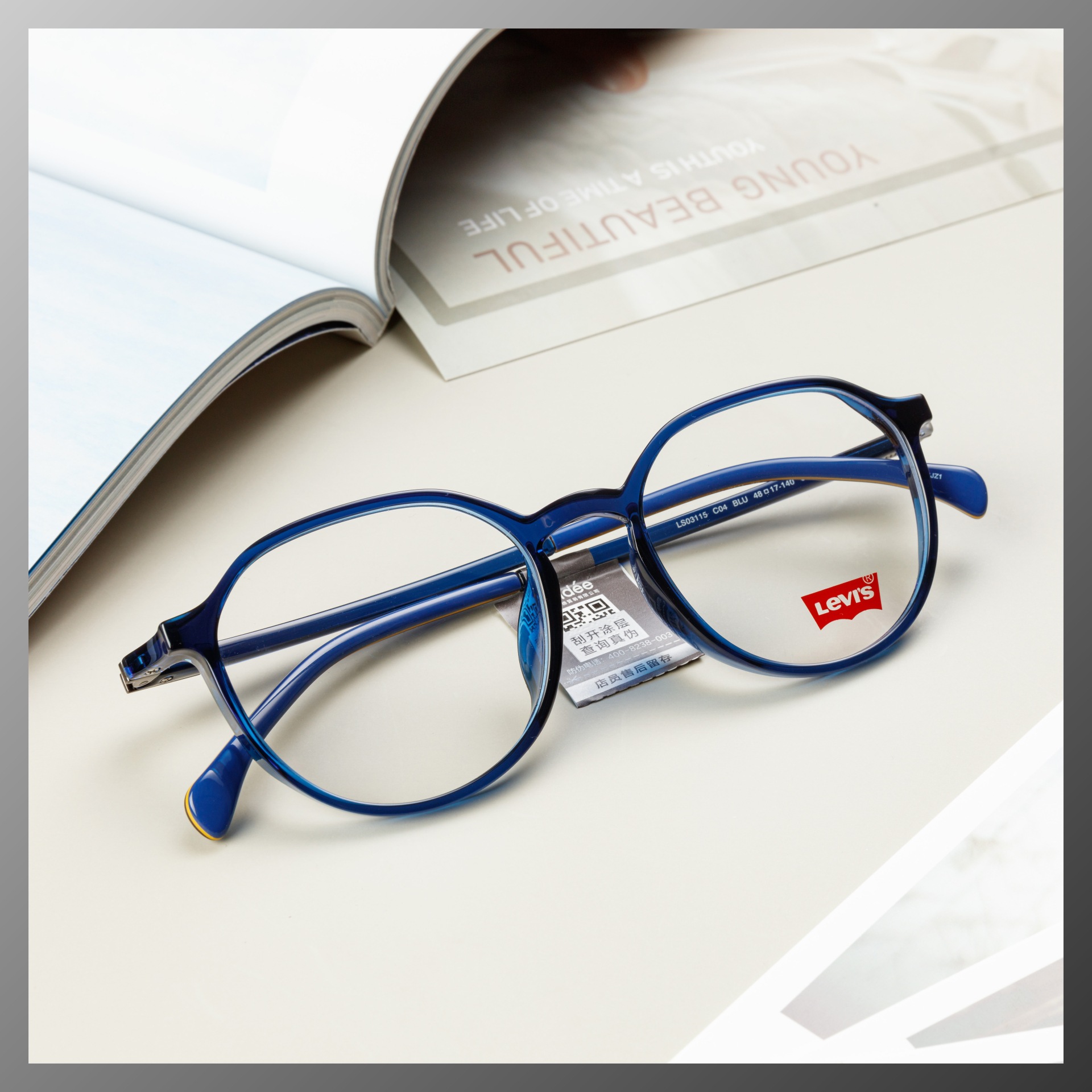 levis李维斯眼镜框黑框近视超轻复古潮框男女镜架ls03115