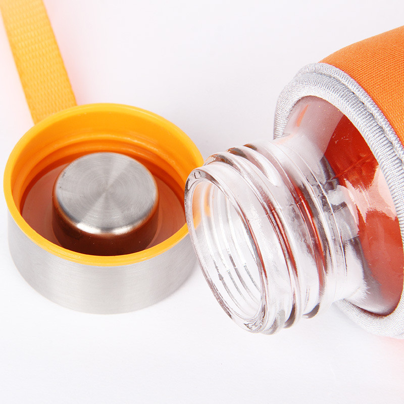 厂家批发300ml布套随手杯隔热玻璃杯定制广告促销开业活动印logo