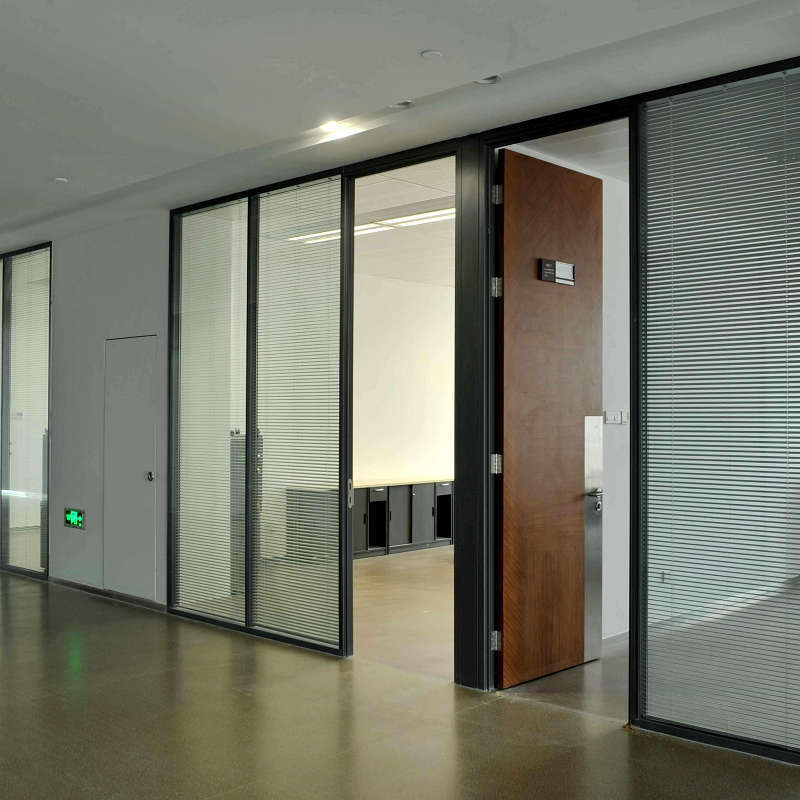 办公室铝合金钢化玻璃隔断墙单双层室内移动活动高隔断餐厅隔音墙