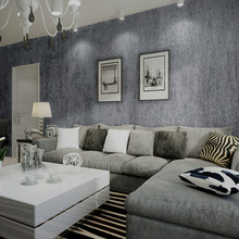 卧室客厅电视背景墙纸 灰色系PVC装饰墙纸 简约田园风纯色壁纸