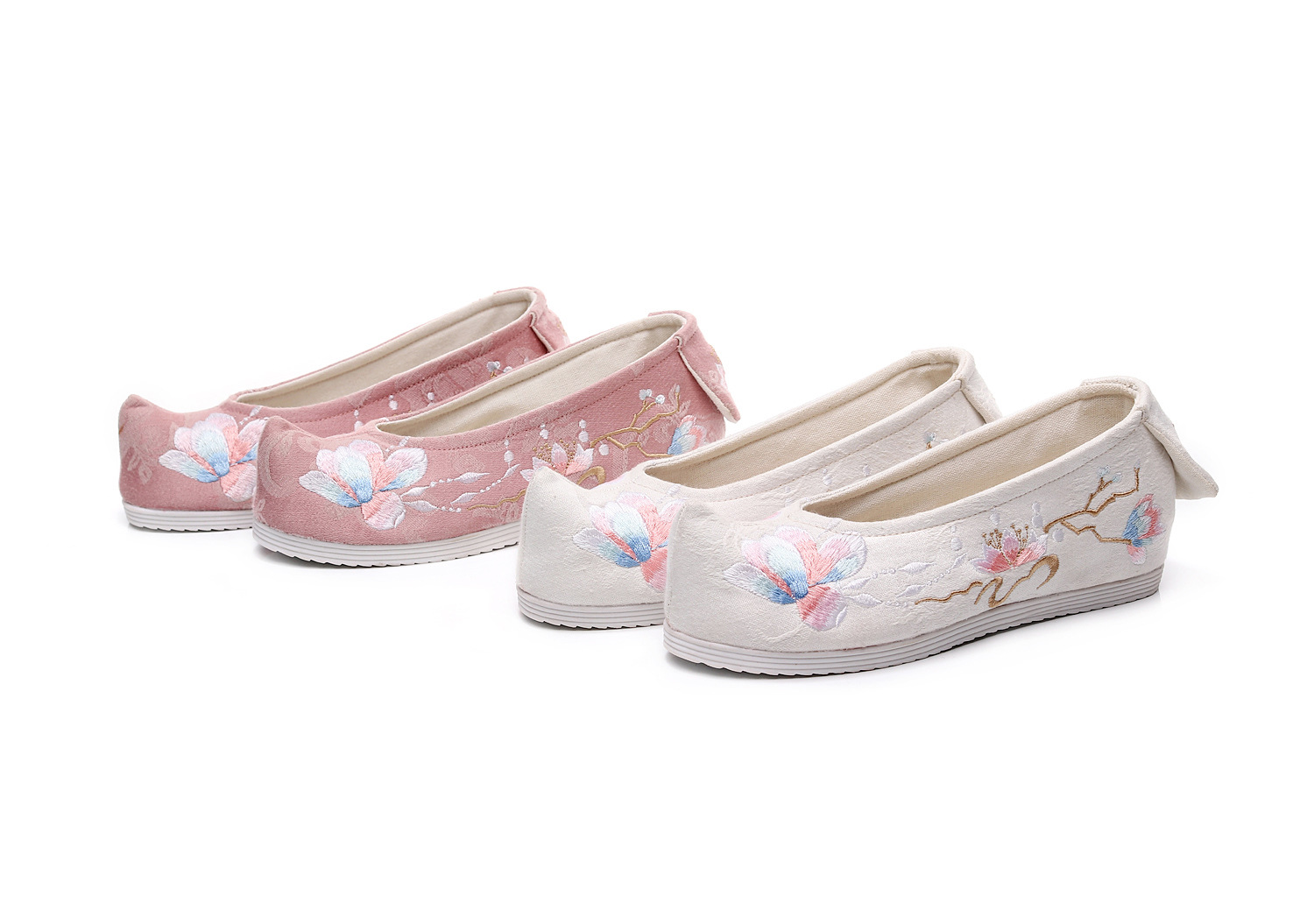 【仙娘】汉服鞋弓鞋民族风中国风复 绣花布鞋女单鞋 低跟鞋