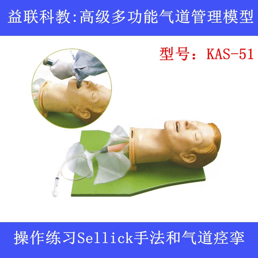 正品高级多功能气道管理模型 操作练习sellick手法和气道痉挛