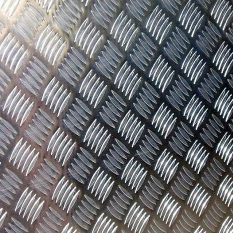 厂家供应6003防滑铝板 铝合金压花板材花纹板6061五条筋花纹铝板