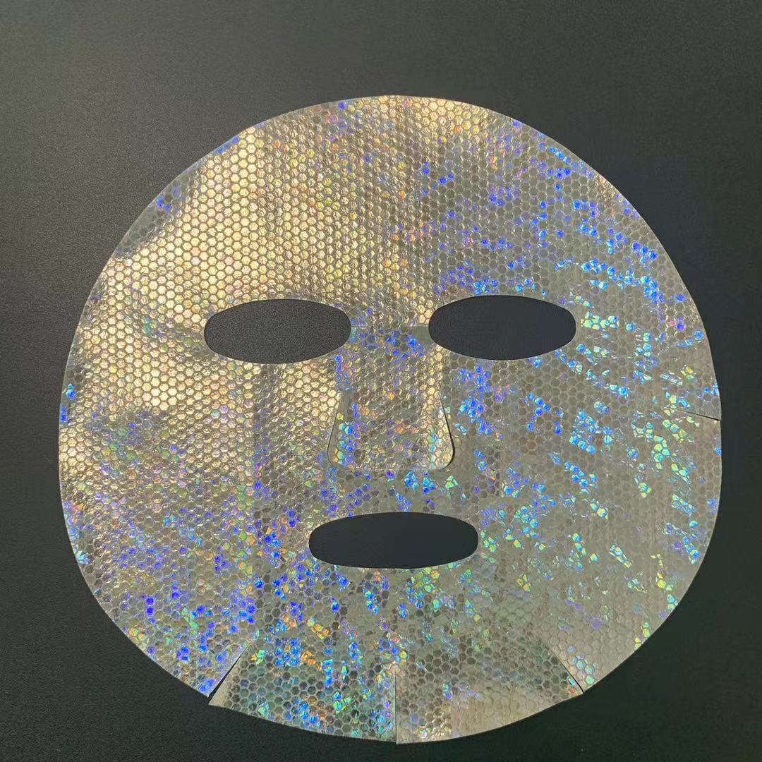 爆款极光钻石面膜布双层银箔小蜂窝竹炭面膜纸备长炭面膜