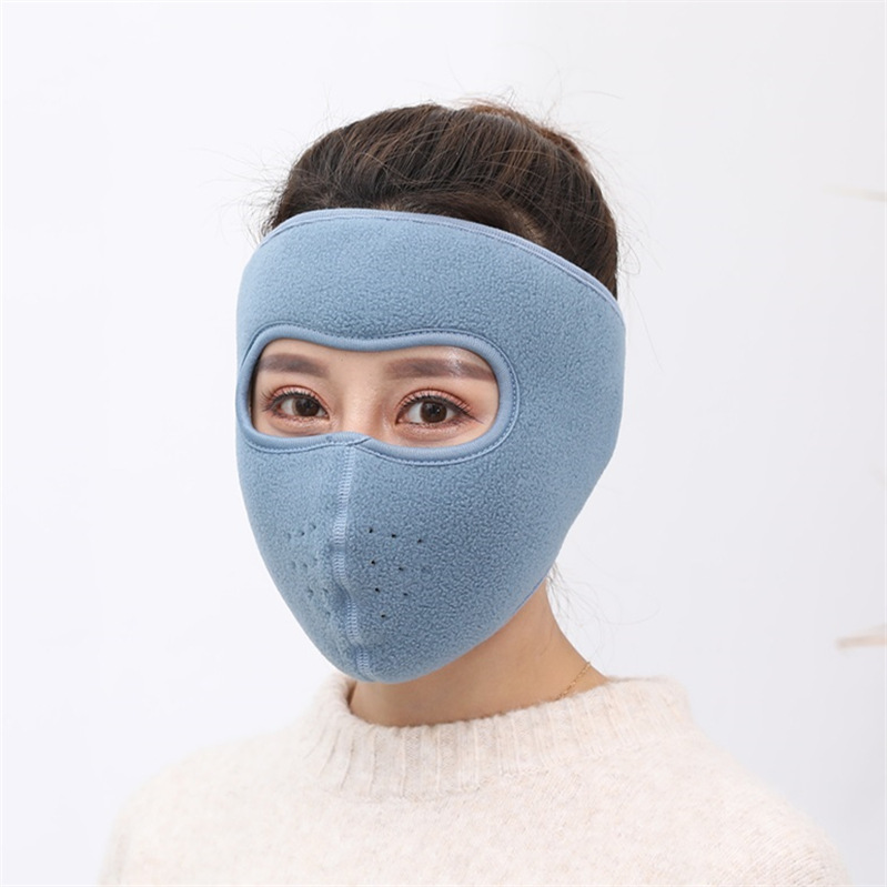 秋冬蒙面口罩防尘面罩优质摇粒绒保暖口罩全包脸蒙面二合一件代发