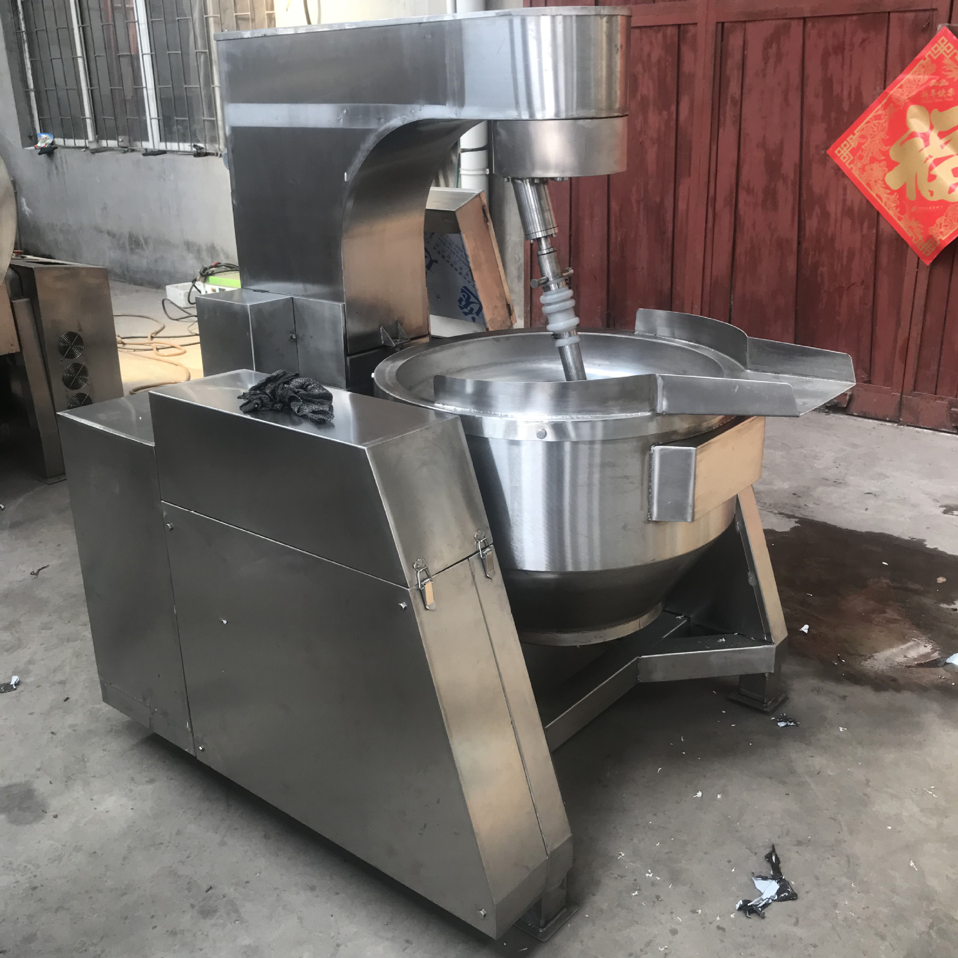 半自动电磁加热行星搅拌炒锅炒料机 猪肉辣酱搅拌炒锅 香菇酱炒锅
