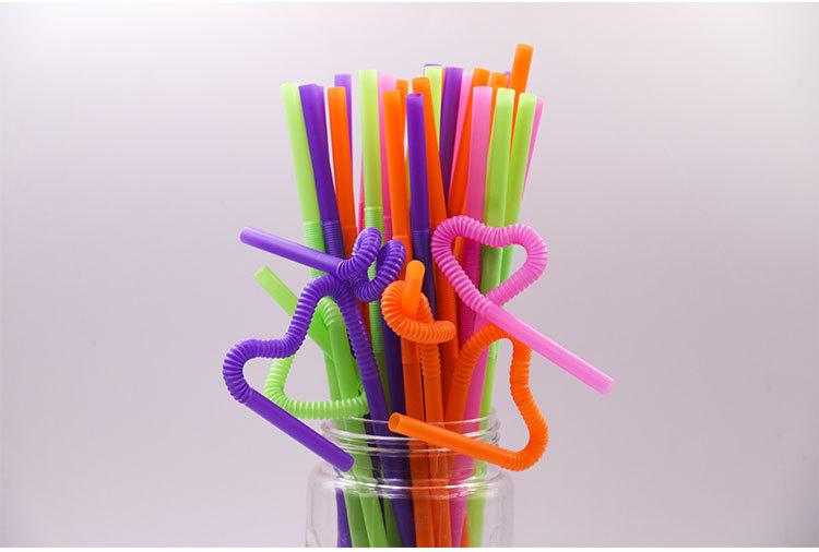 吸管一次性奶茶饮料儿童孕妇产后手工创意彩色艺术粗弯头