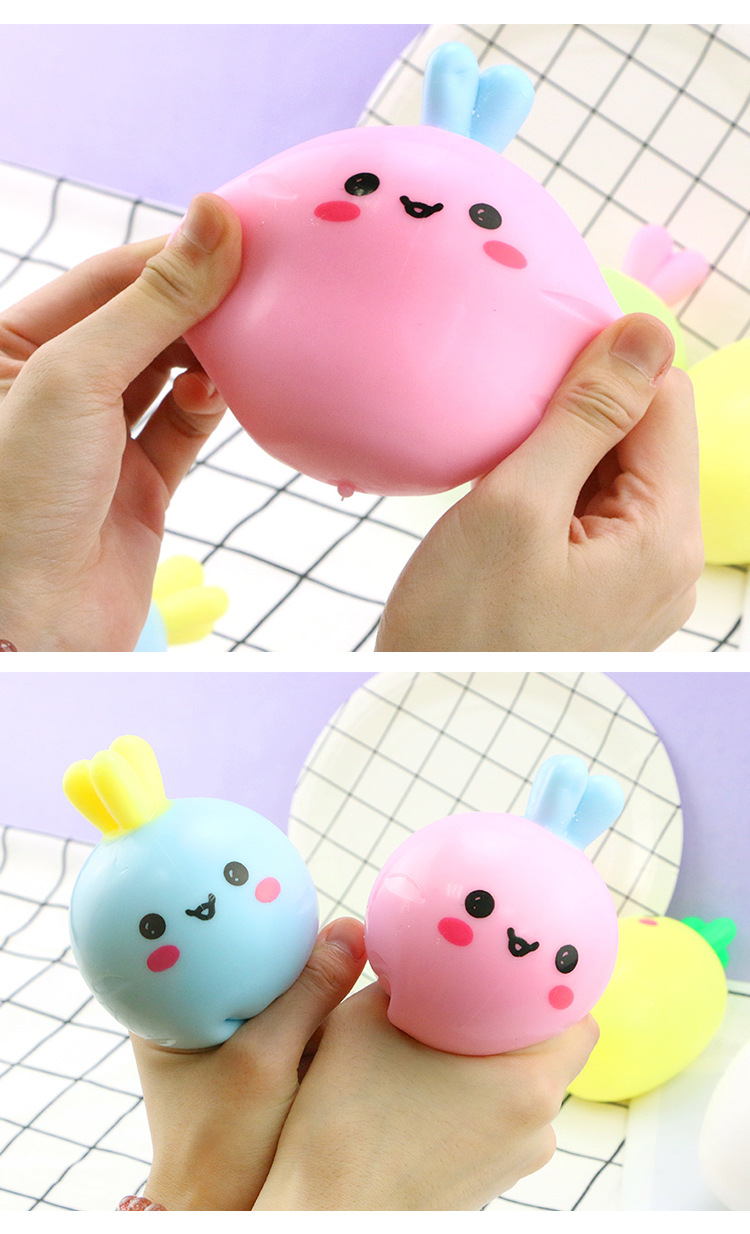 跨境挤压彩色胡萝卜珠子减压玩具 tpr摔摔解压球 厂家直销泡大珠