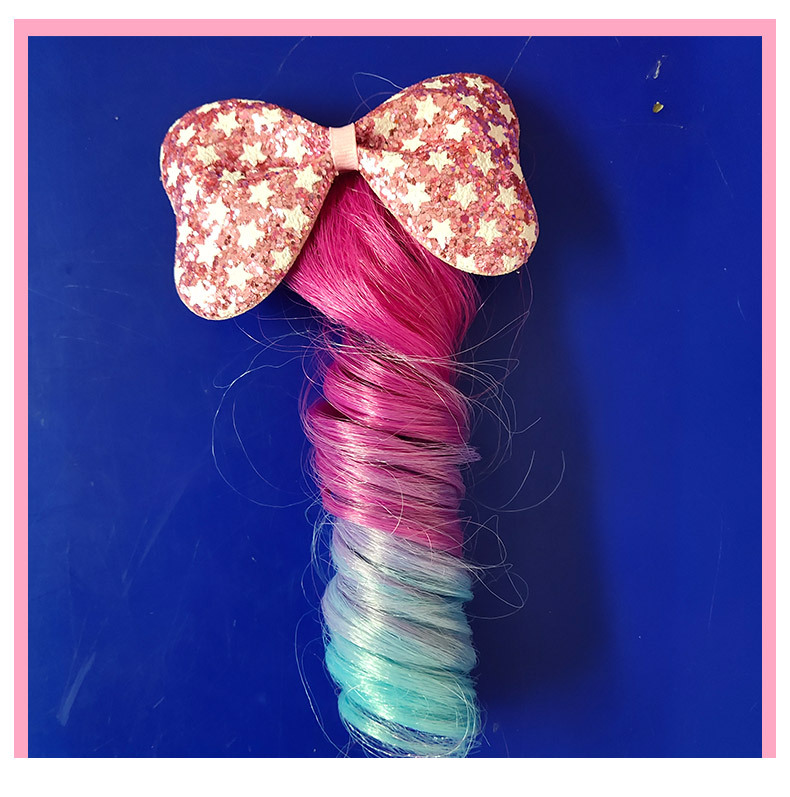 小女孩小卷发假发韩版头饰儿童卷发带蝴蝶结假发甜美可爱儿童头饰