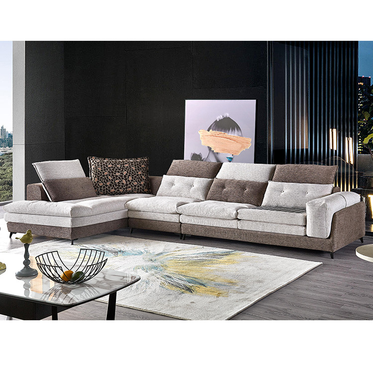 拼色现代极简格调科技布沙发卧室客厅 时尚沙发舒适