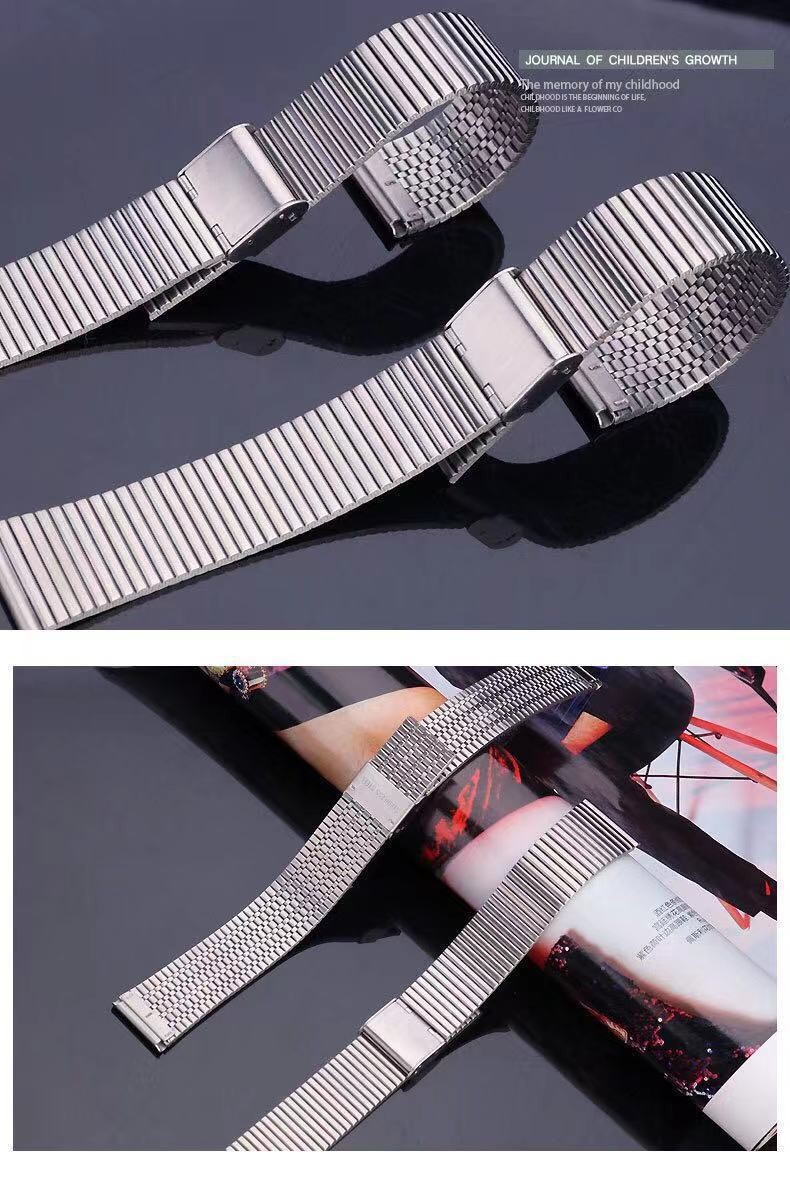 适用于苹果apple watch 3/4/5/6阿仙奴表带竹节不锈钢iwatch钢带