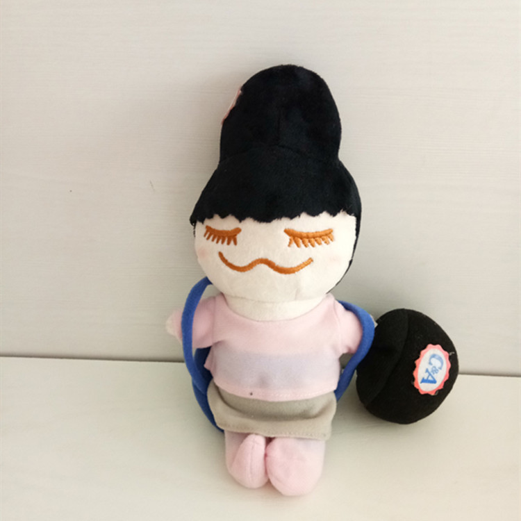 东莞定做梨花娃娃背包毛绒玩具热销公主裙丸子头女孩卡通人偶挂件