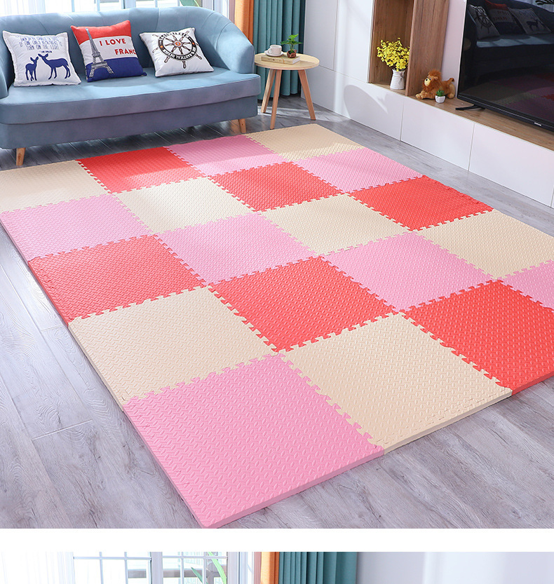 儿童卧室拼图地板宝宝爬行垫60 60加厚拼接泡沫地垫榻榻米 厂家