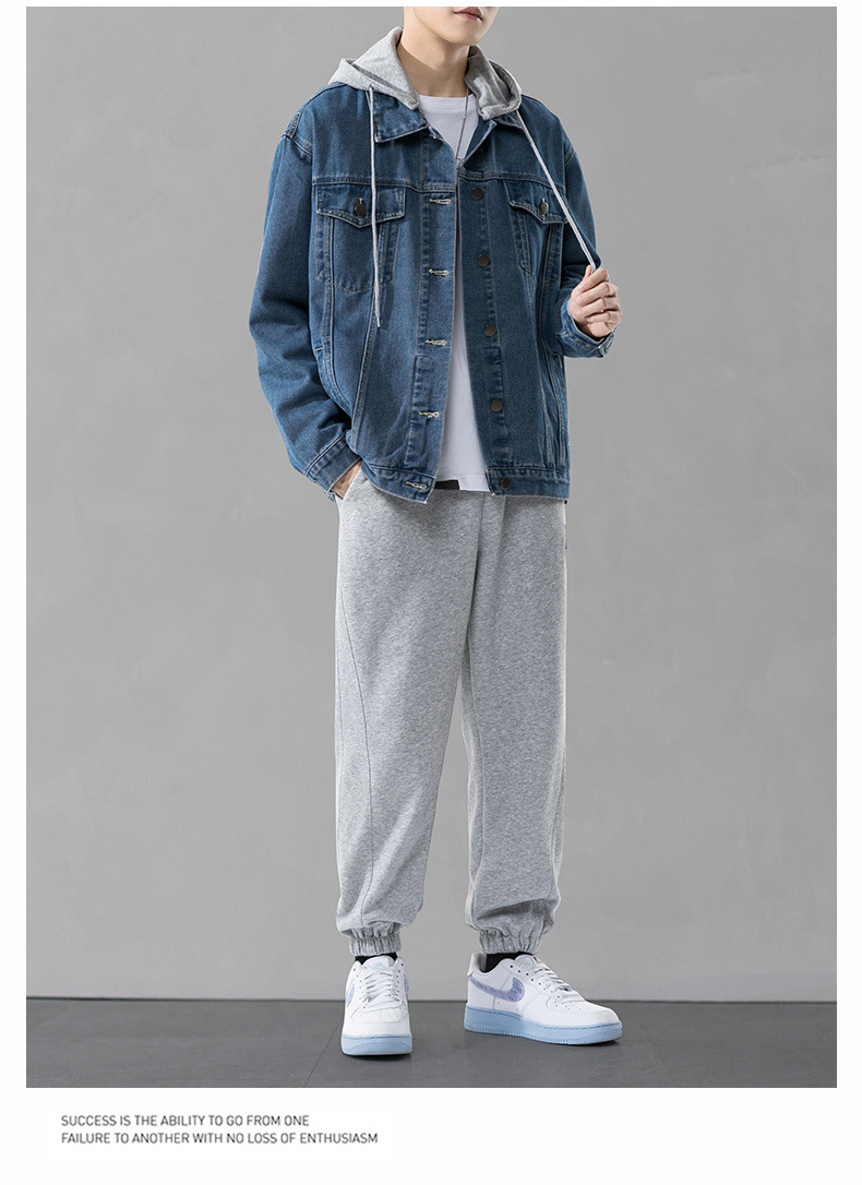 秋季休闲套装男士牛仔衣外套潮流时尚三件套秋冬新款学生休闲套装