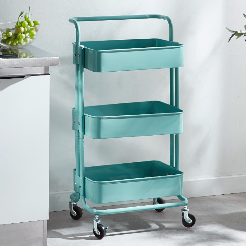 E-Commerce Exclusive for Trolley Rack Kitchen Floor Bedroom Living Room with Wheels Movable Baby Products Storage Car