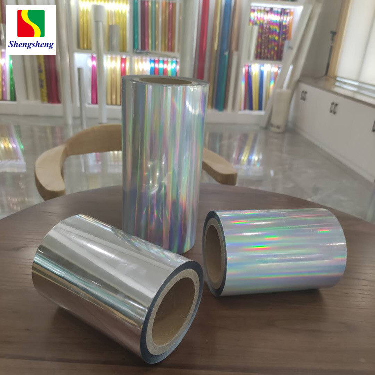 银色uv低温冷烫烫印膜烫金纸丝网印刷冷烫电化铝银彩虹冷烫箔