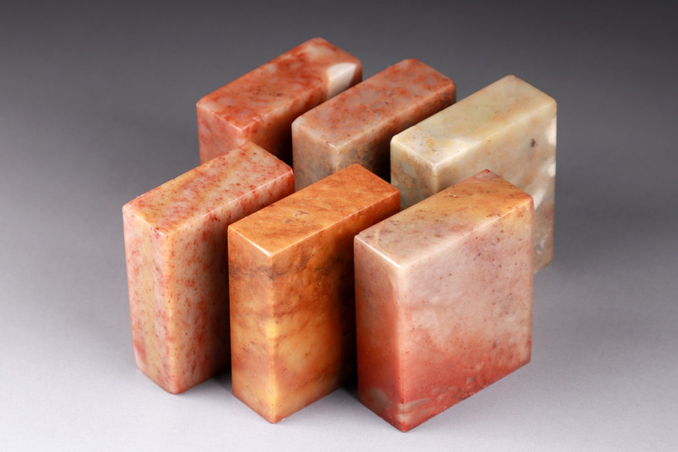 寿山石扁形印料章篆刻印章石料书法姓名闲章练习石料(4x1.5x5)