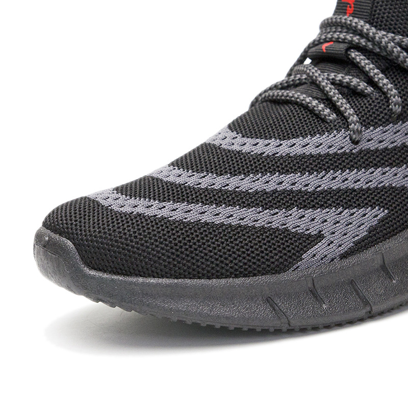 新款真飞织男士运动鞋时尚拼色透气网布休闲学生跑鞋椰子鞋板鞋